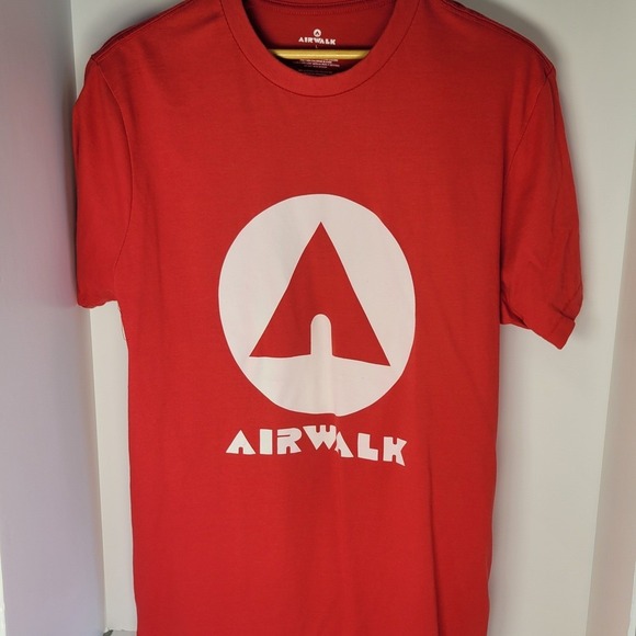 Airwalk Other - Airwalk Mens Graphic T-Shirt Red Large Short Sleeve Skate Logo Tee Cotton Blend